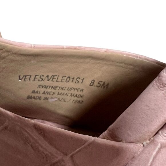 Steve Madden Women’s Size 8.5 M Veles Wedge Sandal Pink Croco - Picture 11 of 12